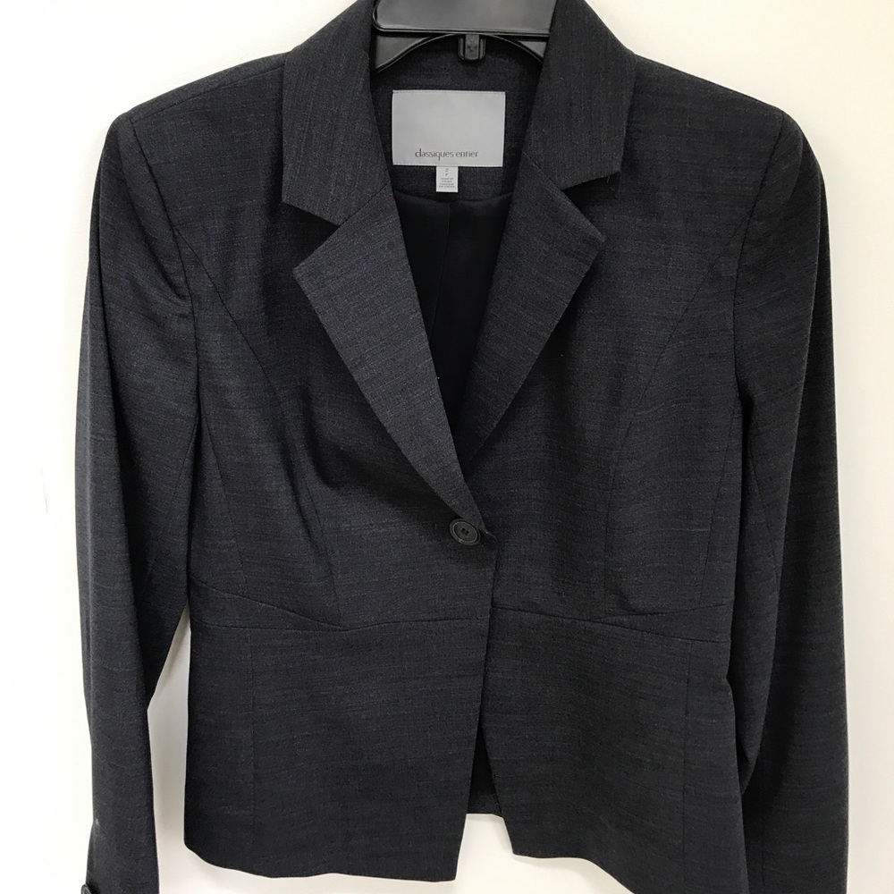Cropped blazer Grey/blue